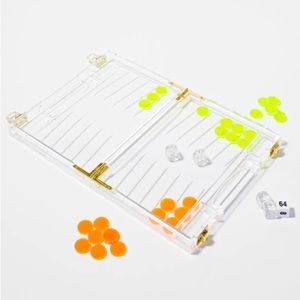 Mini Lucite Neon Backgammon by Sunnylife